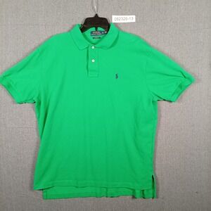 Polo Ralph Lauren Mens XL Classic Fit Short Sleeve Pique Polo Shirt Green